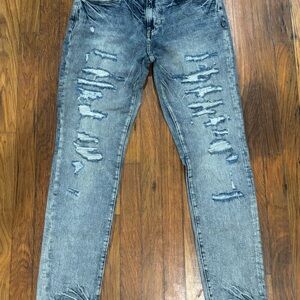 H&M Distressed Gray Skinny Jeans for Men